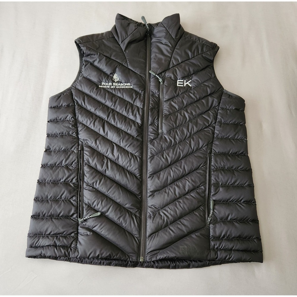 Jack Wolfskin Men's Passamani Down Vest 700 Fill Black Size XL HyperDRY
